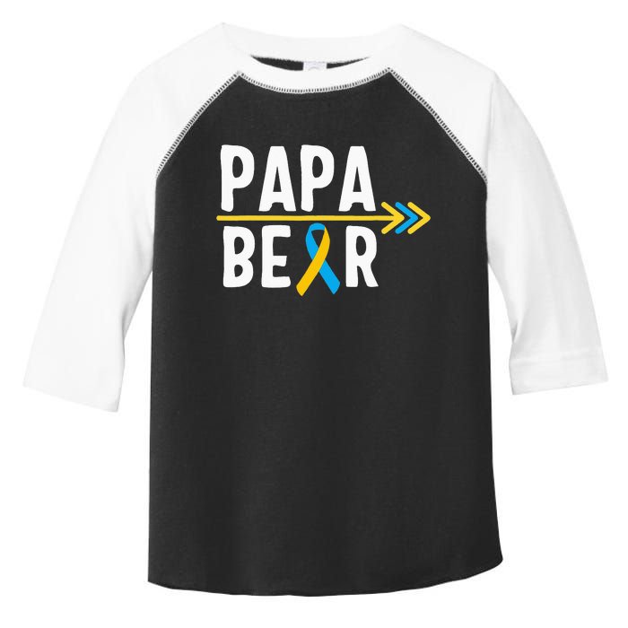 Proud Papa Of Down Syndrome Warrior Awareness Trisomy 21 Toddler Fine Jersey T-Shirt