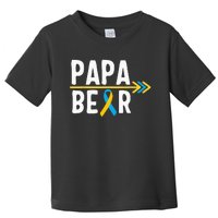 Proud Papa Of Down Syndrome Warrior Awareness Trisomy 21 Toddler T-Shirt