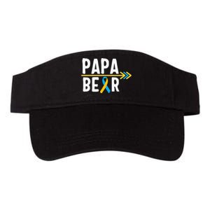 Proud Papa Of Down Syndrome Warrior Awareness Trisomy 21 Valucap Bio-Washed Visor