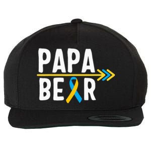 Proud Papa Of Down Syndrome Warrior Awareness Trisomy 21 Wool Snapback Cap