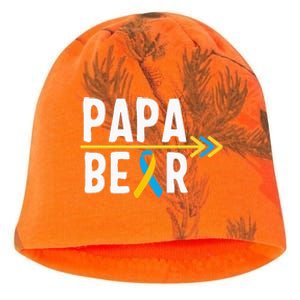 Proud Papa Of Down Syndrome Warrior Awareness Trisomy 21 Kati - Camo Knit Beanie