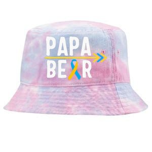 Proud Papa Of Down Syndrome Warrior Awareness Trisomy 21 Tie-Dyed Bucket Hat