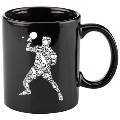 Ping Pong Player Table Tennis Gift 11oz C Handle Ceramic Mug