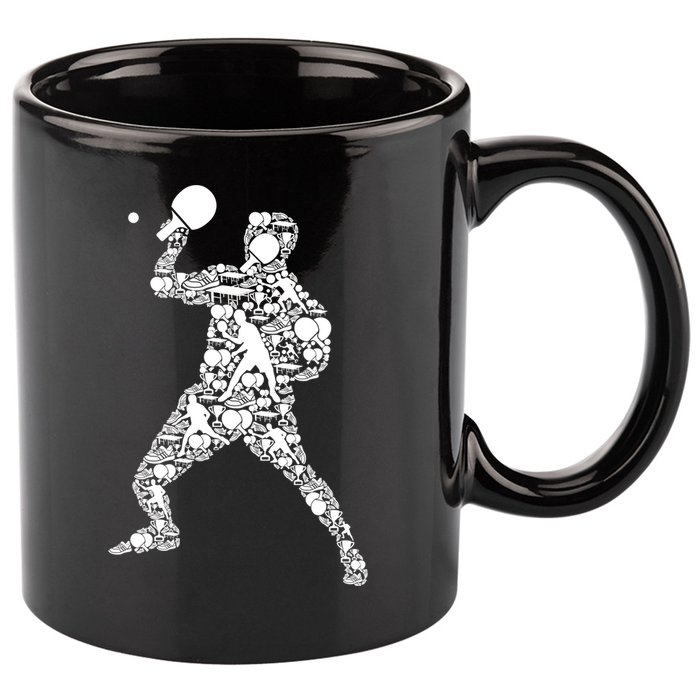 Ping Pong Player Table Tennis Gift 11oz C Handle Ceramic Mug