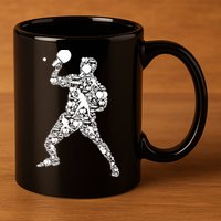 Ping Pong Player Table Tennis Gift 11oz C Handle Ceramic Mug