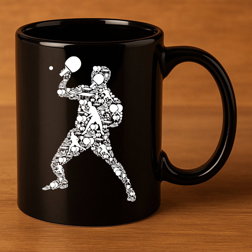 Ping Pong Player Table Tennis Gift 11oz C Handle Ceramic Mug