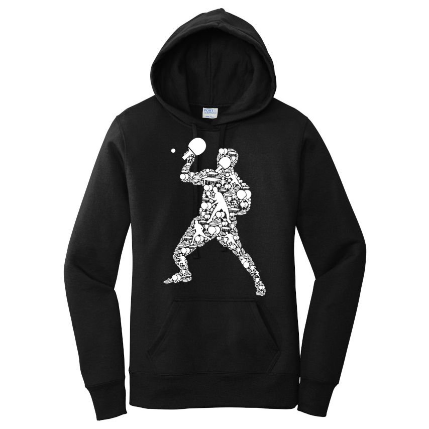 Ping Pong Player Table Tennis Gift Women's Pullover Hoodie