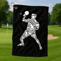 Ping Pong Player Table Tennis Gift Golf Towel