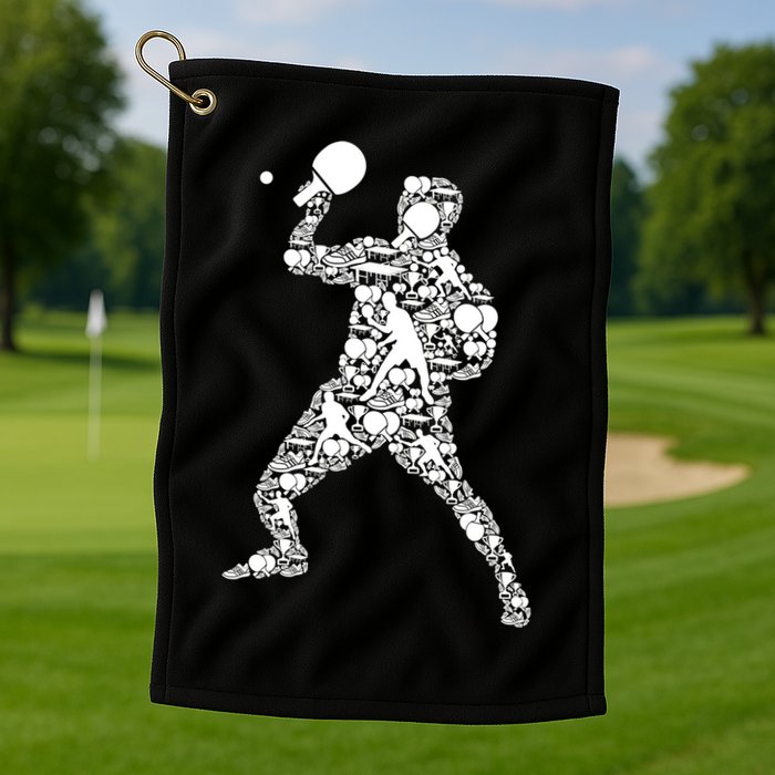 Ping Pong Player Table Tennis Gift Golf Towel