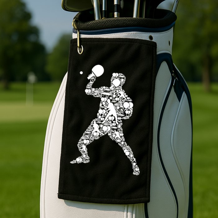 Ping Pong Player Table Tennis Gift Golf Towel