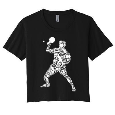 Ping Pong Player Table Tennis Gift Crop Top