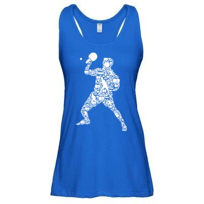 Ping Pong Player Table Tennis Gift Ladies Essential Flowy Tank