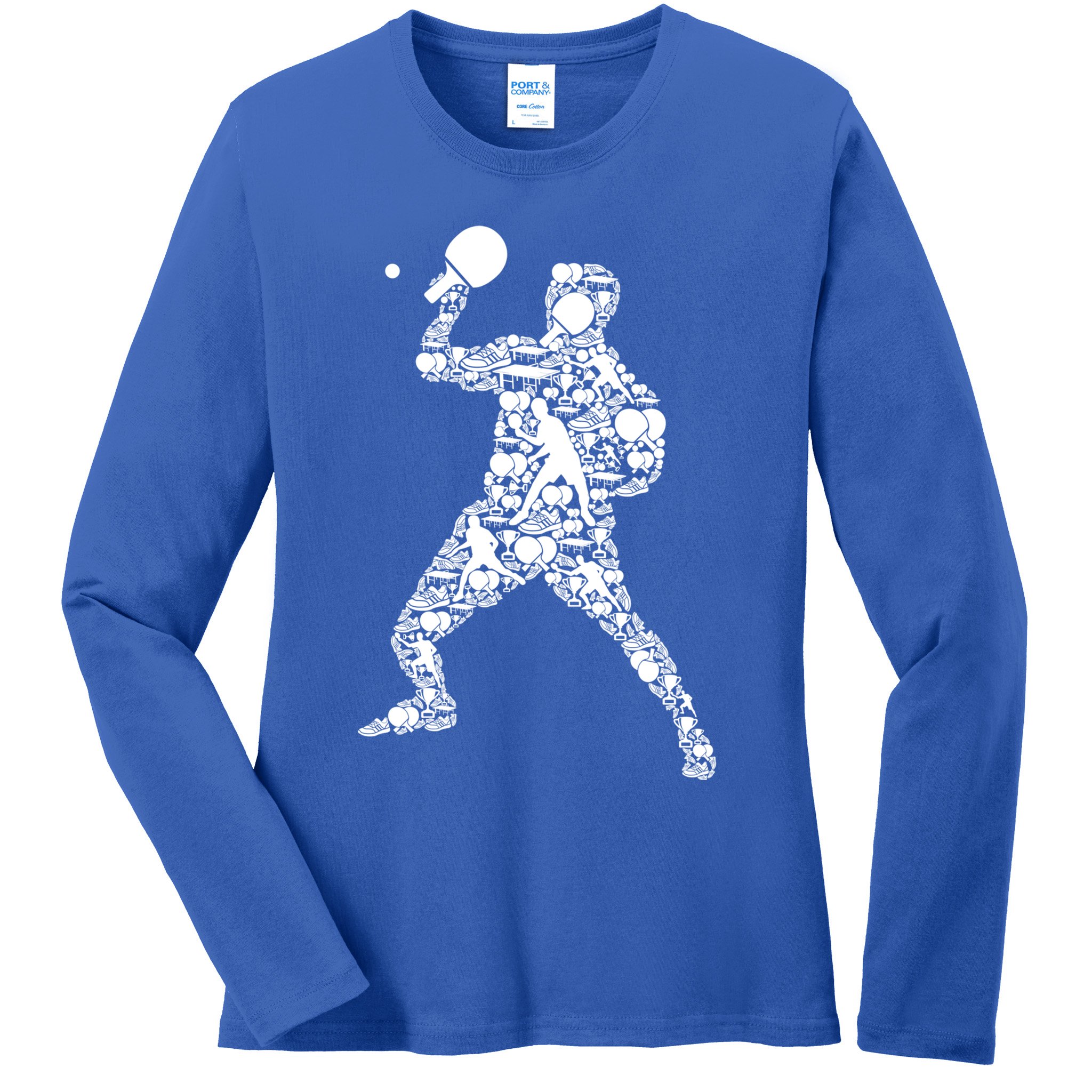 Ping Pong Player Table Tennis Gift Ladies Long Sleeve Shirt