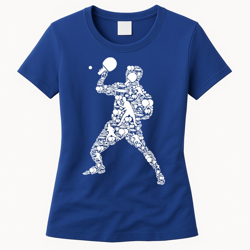 Ping Pong Player Table Tennis Gift Womens T-Shirt