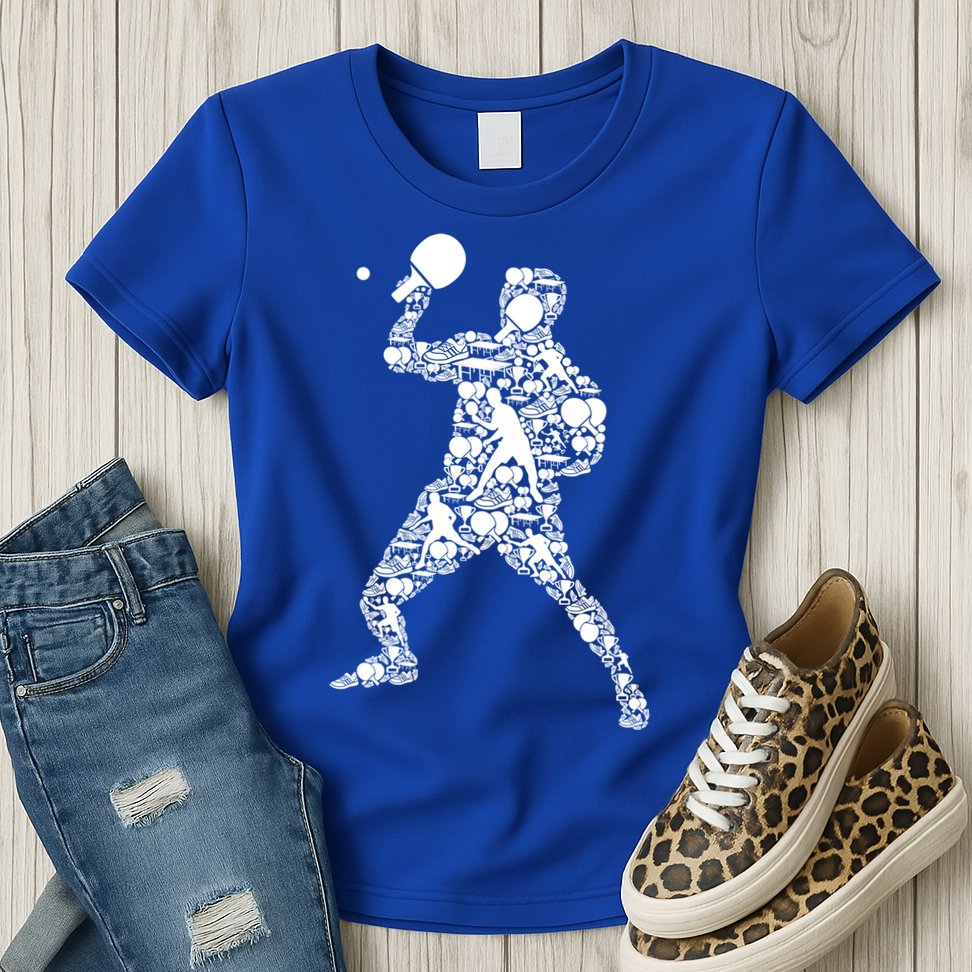 Ping Pong Player Table Tennis Gift Womens T-Shirt