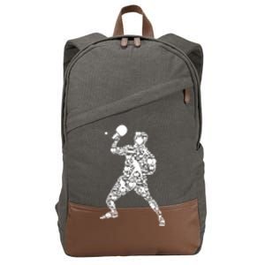 Ping Pong Player Table Tennis Gift Cotton Canvas Backpack