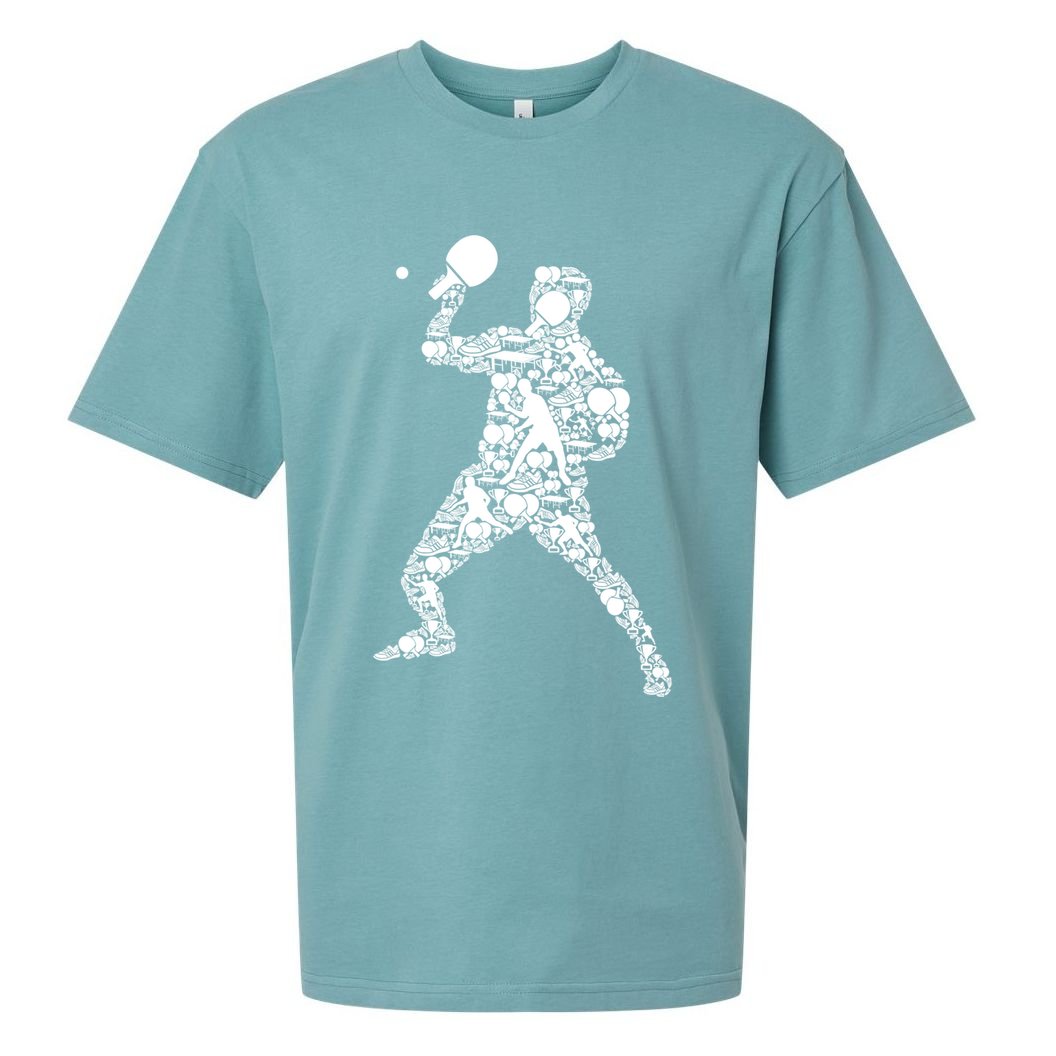 Ping Pong Player Table Tennis Gift Sueded Cloud Jersey T-Shirt