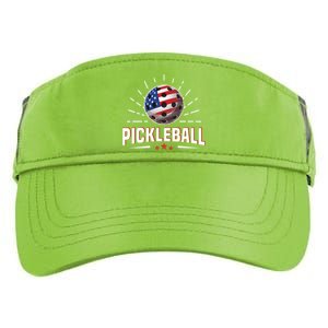 Pickleball Player Paddleball Lover Us American Flag Adult Drive Performance Visor