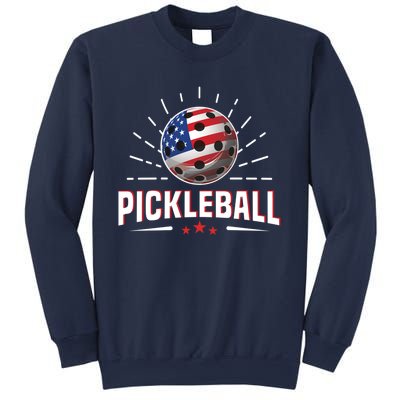 Pickleball Player Paddleball Lover Us American Flag Sweatshirt