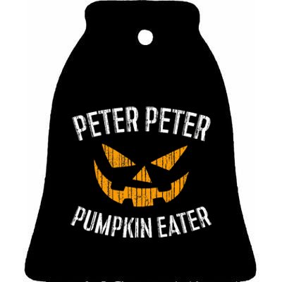 Peter Peter Pumpkin Eater Halloween Costume Ceramic Bell Ornament