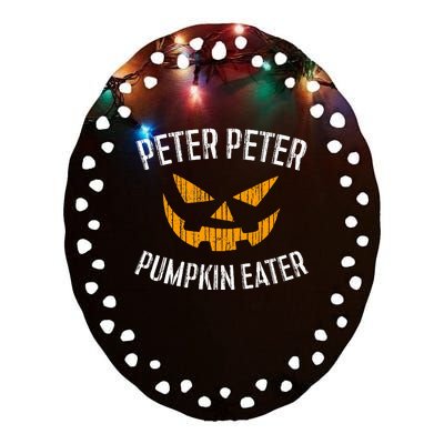 Peter Peter Pumpkin Eater Halloween Costume Ceramic Oval Ornament