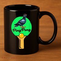 Pigeon Ping Pong 11oz C Handle Ceramic Mug