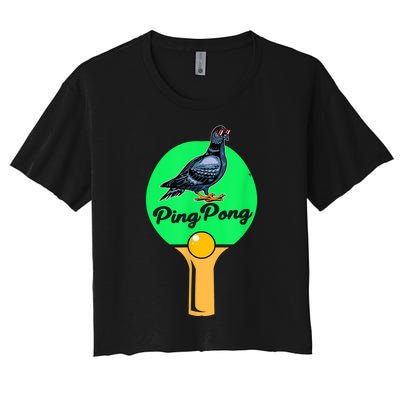 Pigeon Ping Pong Women's Crop Top Tee