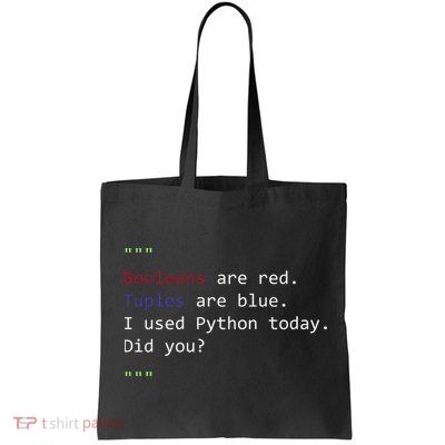 Python Poem Tote Bag