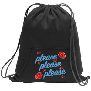 Pl.E.A.S.E. P.L.E.A.Se. P.L.E.A.S.E Song Design Sweatshirt Cinch Pack Bag