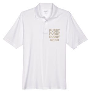 Purdy Purdy Purdy Good Meme Men's Origin Performance Pique Polo