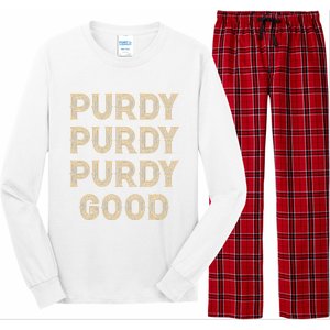 Purdy Purdy Purdy Good Meme Long Sleeve Pajama Set