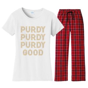 Purdy Purdy Purdy Good Meme Women's Flannel Pajama Set