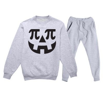 Pumpkin Pi Pie Shirts Punny Halloween Costume Math Pun Premium Crewneck Sweatsuit Set