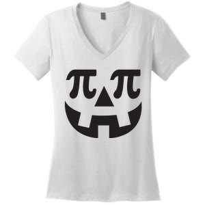 Pumpkin Pi Pie Shirts Punny Halloween Costume Math Pun Women's V-Neck T-Shirt