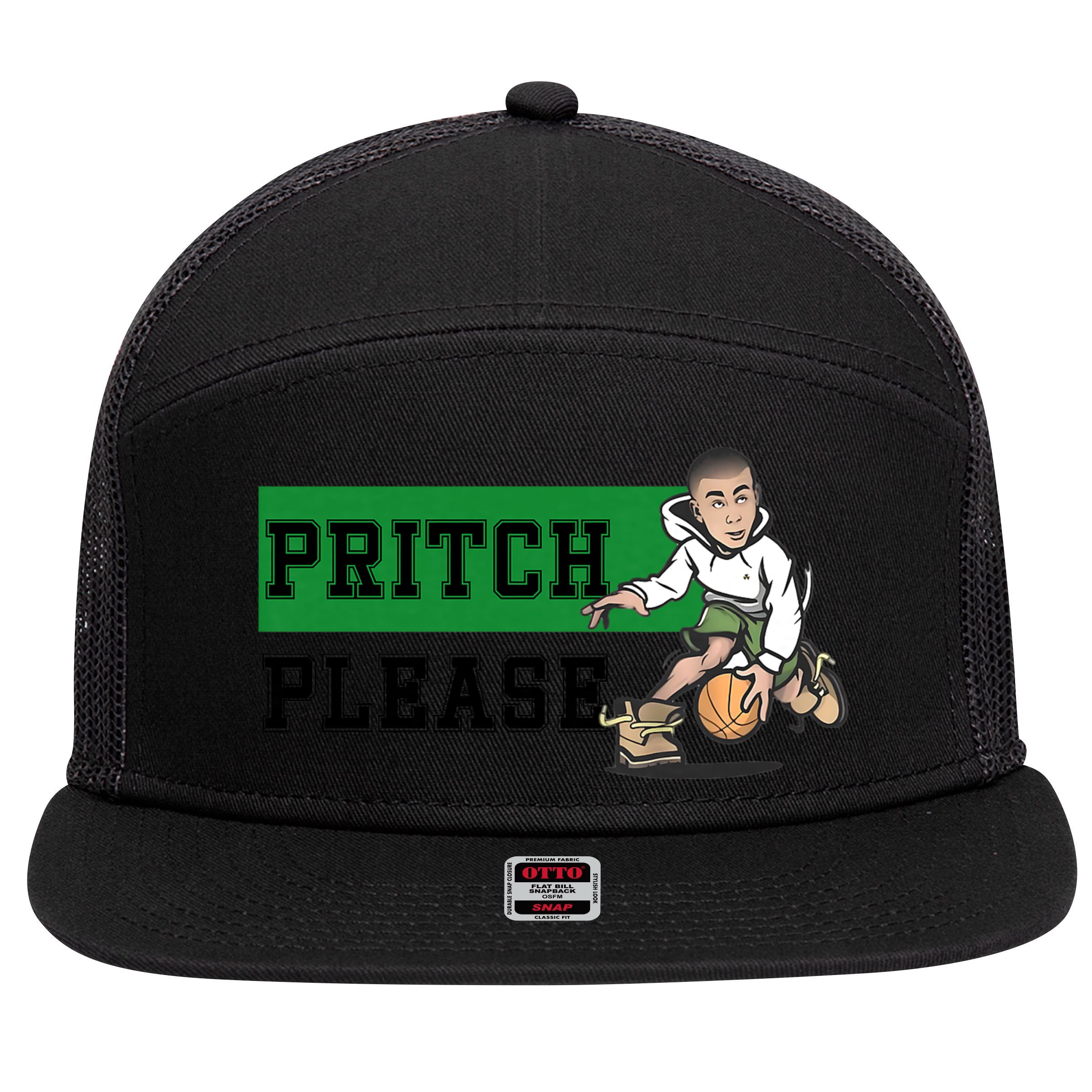 Pritch Please 7 Panel Mesh Trucker Snapback Hat