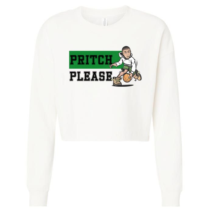 Pritch Please Cropped Pullover Crew