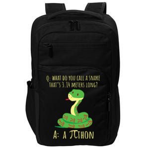 Python Pithon Pi Symbol Funny Math Teacher Pi Day Impact Tech Backpack