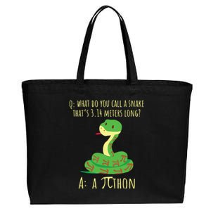 Python Pithon Pi Symbol Funny Math Teacher Pi Day Cotton Canvas Jumbo Tote