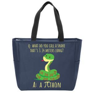 Python Pithon Pi Symbol Funny Math Teacher Pi Day Zip Tote Bag