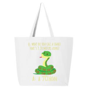 Python Pithon Pi Symbol Funny Math Teacher Pi Day 25L Jumbo Tote