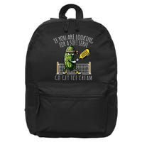 Pickleball Player Paddleball Lover 16 in Basic Backpack