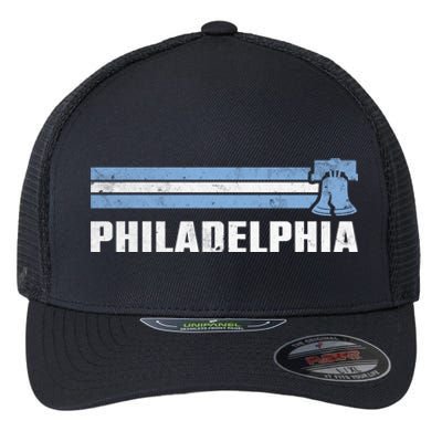 Philly Philadelphia Baseball Retro Vintage Stripes Flexfit Unipanel Trucker Cap