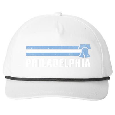 Philly Philadelphia Baseball Retro Vintage Stripes Snapback Five-Panel Rope Hat