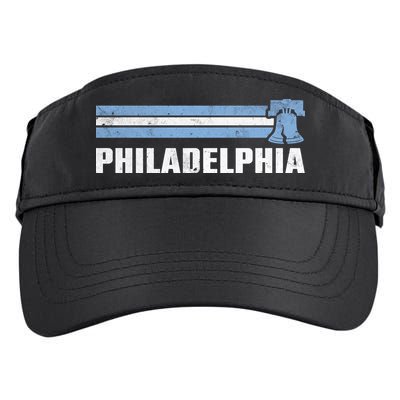 Philly Philadelphia Baseball Retro Vintage Stripes Adult Drive Performance Visor