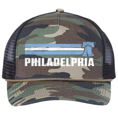 Philly Philadelphia Baseball Retro Vintage Stripes Retro Rope Trucker Hat Cap