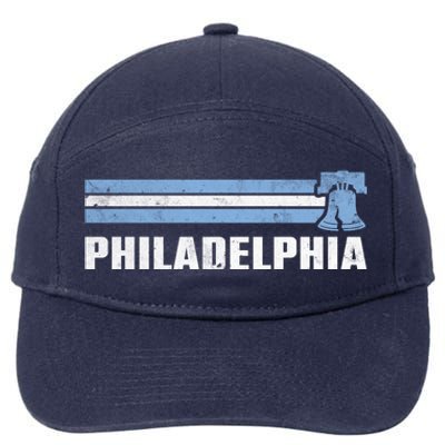 Philly Philadelphia Baseball Retro Vintage Stripes 7-Panel Snapback Hat