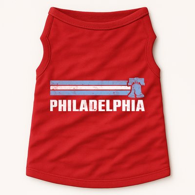 Philly Philadelphia Baseball Retro Vintage Stripes Doggie Tank