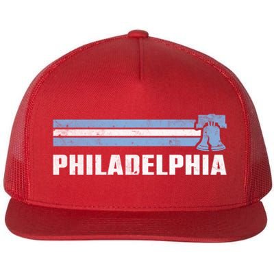 Philly Philadelphia Baseball Retro Vintage Stripes Flat Bill Trucker Hat