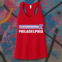 Philly Philadelphia Baseball Retro Vintage Stripes Womens Tank Top