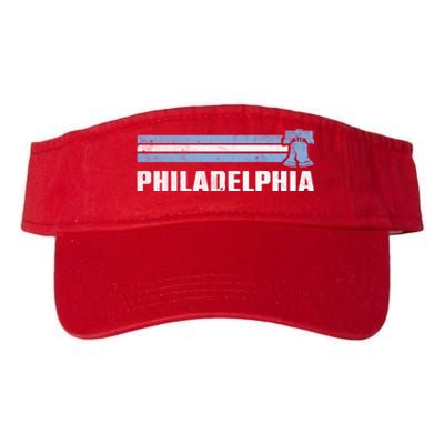 Philly Philadelphia Baseball Retro Vintage Stripes Valucap Bio-Washed Visor